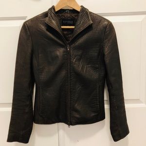 Express Vintage  Genuine Leather Jacket Brown